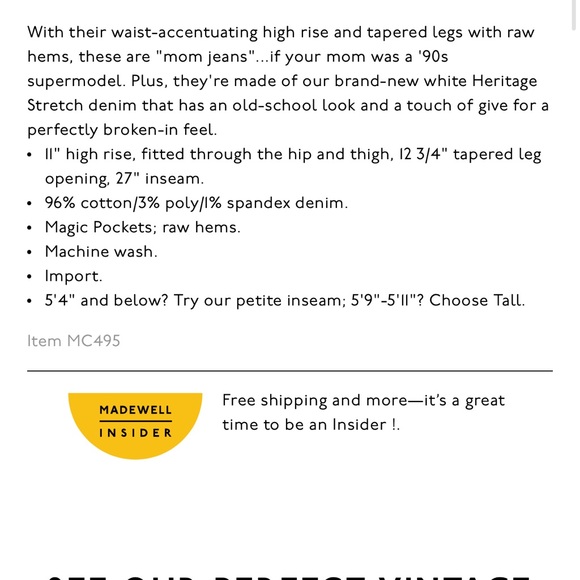 Madewell white jeans - Picture 3 of 6